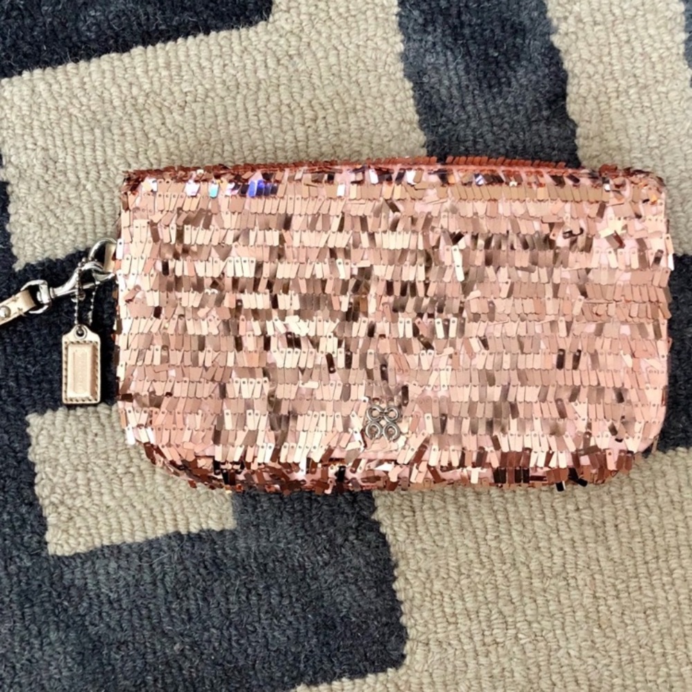 Vintage sequin Coach clutch